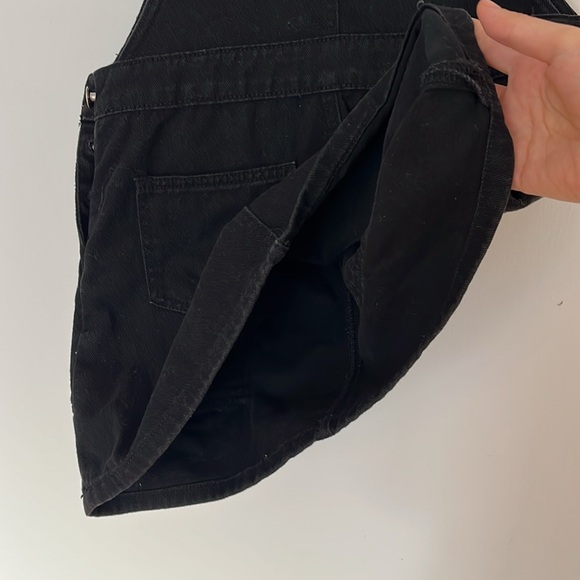 Forever 21 black denim overalls skirt - small - Picture 7 of 8